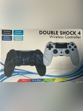 Wireless Controller - Black & White Lightning PS4 2 Pack Dual Shock Controllers